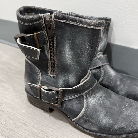 Bed Stu Ankle Booties Becca Distressed in Black Leather - Picture 5 of 14